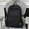 Mochila estudiante universitaria femenina versión coreana ins gran capacidad simple color sólido mochila para estudiantes de secundaria y preparatoria para niños y niñas