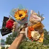 Souvenir del Día de la Madre Caja de Regalo de Flores Secas Regalo del Día de San Valentín del Día del Maestro Flores de Jabón Rosa Girasol En Stock Envío Rápido