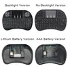 Teclado Mouse Teclado Voador Sem Fio 2.4g I8 Mini Touch Smart com Retroiluminação Tricolor/Sete Cores e Múltiplos Idiomas Disponíveis