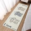 Alfombra de Baño de Cachemira Personalizada Antideslizante Dormitorio Lindo Dibujo Animado Larga de Noche Ventana Mirador Alfombra de Felpa Fácil de Cuidar