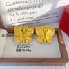 Nuevo colgante de mariposa hueca de esmalte de arena dorada antigua china para mujer Wei Xue con colgante de collar al por mayor