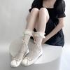 Calcetines y2g de primavera y verano para mujer estilo ballet con encaje y lazo hasta media pantorrilla calcetines delgados Lolita jk de felpa