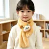 Cachecol de Pelúcia 3D Tigre e Gatinho para Crianças no Inverno, Cachecol Cruzado Espessado, Cachecol Cartoon para Proteção do Pescoço de Bebê