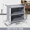 Carrito Multifuncional de Recolección de Alimentos para Restaurantes y Hoteles Comerciales, Carrito de Tres Niveles, Carrito de Eliminación de Alimentos de Plástico Extra Grueso con Cubo de Basura