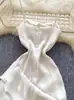 Vestido de Alça Longo com Babados de Alta Qualidade Francês Slim-fit Nicho Cintura Emagrecedor Elegante Vestido de Fada para Férias