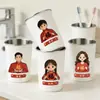 Copo de Enxaguante Bucal Doméstico de Aço Inoxidável 304, Porta-Escova de Dentes, Copo de Lavar Simples e Estiloso para Casal, Copo Espessado para Bebidas Geladas para Uso Doméstico