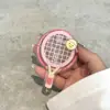 Raqueta de Tenis Versión Q Emoticono Soporte Magnético para Teléfono Creativo Plegable Telescópico Anillo Soporte de Airbag para Ver Series Soporte de Escritorio