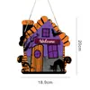 Placa de Halloween Fantasma 20cm Madeira Pendurável Evento de Festa Decoração Casa Assombrada Pingente Pendurar na Porta Jardim Pátio