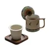 Taza Cultural y Creativa de Dunhuang Taza de Té Cerámica con Filtro y Tapa Taza de Té Personal de Oficina de Gama Alta Taza de Separación de Té y Agua