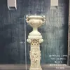 Casamento Coluna Romana Dourada Vaso de Flores Prateleira Guia de Estrada Listrado Europeu Troféu Fibra de Vidro Adereços de Casamento