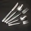 Juego de Cinco Piezas de Acero Inoxidable Columna Romana Cuchillo, Tenedor, Cuchara, Cuchillo y Tenedor Rectos para Filete de Restaurante de Hotel Estilo Occidental, Cuchara y Tenedor para Postre del Hogar