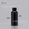 En stock 50ml 60ml 100ml 200ml botella de plástico de hombro plano con tapa de rosca PET botellas dispensadoras de líquido botellas selladas para muestras