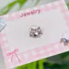 Taco de Hélice de Hueso de Oreja Rosado de Acero de Titanio con Lazo de Dibujos Animados Lindo My Melody para Mujer