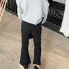 Jeans de Primavera y Otoño para Niñas, Jeans de Bebé Elegantes para Niños Modernos Versión Coreana a la Moda Negros Ajustados Elásticos Acampanados