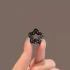 Presilha de Cabelo Exquisita e Compacta com Pedras Strass para Mulheres, Adequada para Franja e Cabelo Lateral, Grampo de Princesa, Acessório de Cabelo Atacado