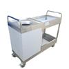 Camión de Recolección de Basura de Doble Capa de Acero Inoxidable Carrito de Comedor para Estudiantes Suministros de Hotel Fabricante de Carrito de Comedor