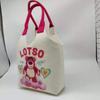 Nueva Bolso de Mano de Fieltro Portátil para Estudiantes, Dos Personajes de Dibujos Animados, Gran Capacidad, Celebridad de Internet, Bolso de Mano, Conejo Súper Lindo