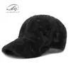 Gorra Sencilla Lisa Estilo Coreano para Mujer, Nueva Gorra de Béisbol Cálida de Peluche Linda para Otoño e Invierno con Visera Rígida
