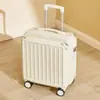 Maleta de viaje de 18 pulgadas con ruedas, marco de aluminio, ruedas universales silenciosas, caja de embarque de viaje pequeña y ligera para mujer, nuevo 2023