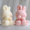 Tulipa geométrica coelho vela perfumada gesso ornamentos molde de silicone diy coelho de desenho animado molde de pedra perfumada