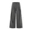 Pantalones de traje de pierna ancha estilo retro americano "Old Money" de Magic Bear para hombre, para ir al trabajo de forma sencilla, elegantes y sofisticados, pantalones casuales holgados