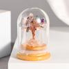 Natural amarelo roxo pó cristal cascalho tampa de vidro micro paisagem árvore de cristal crianças popular ciência casa decoração decoração ornamentos