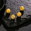 Prata 925 Banhada a Ouro Girassol Ganesha Contas Redondas Pequeno Acessório DIY Moda Novo Chinês Versátil Pingente Espaçador Acessório