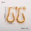 Pendientes Populares Europeos y Americanos de Acero Inoxidable para Mujer, Lujo Accesible Pendientes Elegantes Retro Transfronterizos U Joyería de Acero de Titanio de Gama Alta