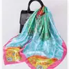 Yiwu Atacado Estampa de Leopardo Listrado Estampa Floral Imitação de Seda Lenço Quadrado Xale Lenço de Pescoço Lenço para Mulheres Proteção Solar