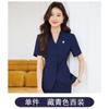 Traje pequeño azul marino de verano de manga corta para mujer, pantalón, falda, verano 2025, nuevo traje de dos piezas, para ir al trabajo