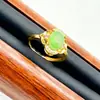 Jade Natural Hetian Lujo Accesible Gama Alta Popular Nicho Microincrustado Nuevo Estilo Chinoiserie Retro Anillo Elegante de Boutique 1028
