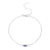 Moda simple popular nuevo social hipster Tobillera geométrica con incrustaciones de diamantes Ojo de diablo Joyería de Turquía Oriente Medio