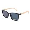 Nueva moda transfronteriza versión coreana de piernas de espejo de pies de bambú gafas de bambú lente polarizada caja gafas de sol gafas de sol al por mayor