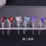 韩式流行锆石耳环 时尚爆款无耳洞无痛耳夹 DIY树脂塑料耳夹批发