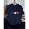 2026 Verão Novo Estilo Desenho Animado Pônei Estampado Camiseta de Manga Curta para Mulheres Estilo Coreano Estilo Preguiçoso Solta Casual Camada Básica