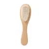 Escova de Lã de Faia para Bebê, Escova de Banho Infantil, Pente Massageador com Almofada de Ar, Escova para Aparar Cabelo, Escova de Lã de Madeira de Lótus