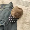 Gorra de Béisbol Bordada de Lunares Tendencia Coreana de Nicho Primavera 2026 para Mujer, Gorra de Visera Curva Casual de Moda para Circunferencia de Cabeza Grande