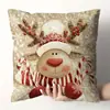Funda de almohada navideña más vendida de Amazon Temu, cojín para asiento, funda de almohada para mesita de noche del hogar con estampados festivos