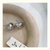 Pendientes de medio aro laminados de metal Advanced Sense para mujer, de plata S925, con forma de aguja geométrica, estilo elegante y frío.