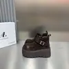 Botas de Cano Alto Birkenstock de Camurça Novas Outono 2026 Femininas Solado Grosso Tira com Fivela Versátil Botas Versáteis Casuais de Moda