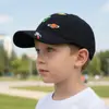 Boné de Baseball Infantil Bordado com Alienígena de Desenho Animado e Nave Espacial, de Fronteira Amazon, para Meninos e Meninas