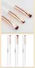 Set de 3 Pinceles Delineadores de Ojos con Forma de Hoja, Pincel Biselado para Cejas para Delineado de Precisión, Relleno y Definición