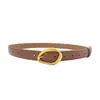 Cinturón de cuero de vaca de capa superior para mujer, textura retro, hebilla de metal simple, cinturón de hebilla de pasador, cinturón decorativo de cintura para mujer