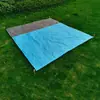 Alfombrilla de Picnic Plegable Portátil Impermeable Conveniente para Camping al Aire Libre Alfombrilla a Prueba de Humedad Poliéster Cuadros Bolsillo Alfombrilla de Playa