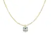 Collar de Cubo de Azúcar Azul Marino Aurora para Mujer 2026 Nuevo Lujo Ligero Exquisito Acero de Titanio Cadena para Clavícula No Desvanecible Joyería Personalización