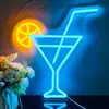 Decoración de Bar Neón para Cócteles Letras Luminosas Acrílico Forma de Letra de Cóctel Luz