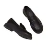 Mocasines de Cuero Suave con Suela Gruesa para Mujer 2026 Nuevas Llegadas de Otoño Suela Suave Antideslizantes Versátiles Mocasines Estilo Británico Zapatos de Cuero Pequeños para el Trabajo
