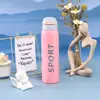 Taza Termo de Acero Inoxidable con Asa y Popote de Pico de Pato, Tapa Emergente de Color Degradado Ins, Taza de Agua, Fabricante, Venta al por Mayor, Caja de Regalo
