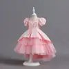 Comercio Exterior Ropa Infantil Vestido de Princesa con Cola Patrón de Lentejuelas Vestido de Boda Vestido de Noche Vestido Festivo de Navidad vestido de niña