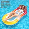 Colchoneta flotante inflable de malla transfronteriza para piscina, tumbona flotante, hamaca acuática de playa al aire libre, cama inflable para juegos acuáticos de verano